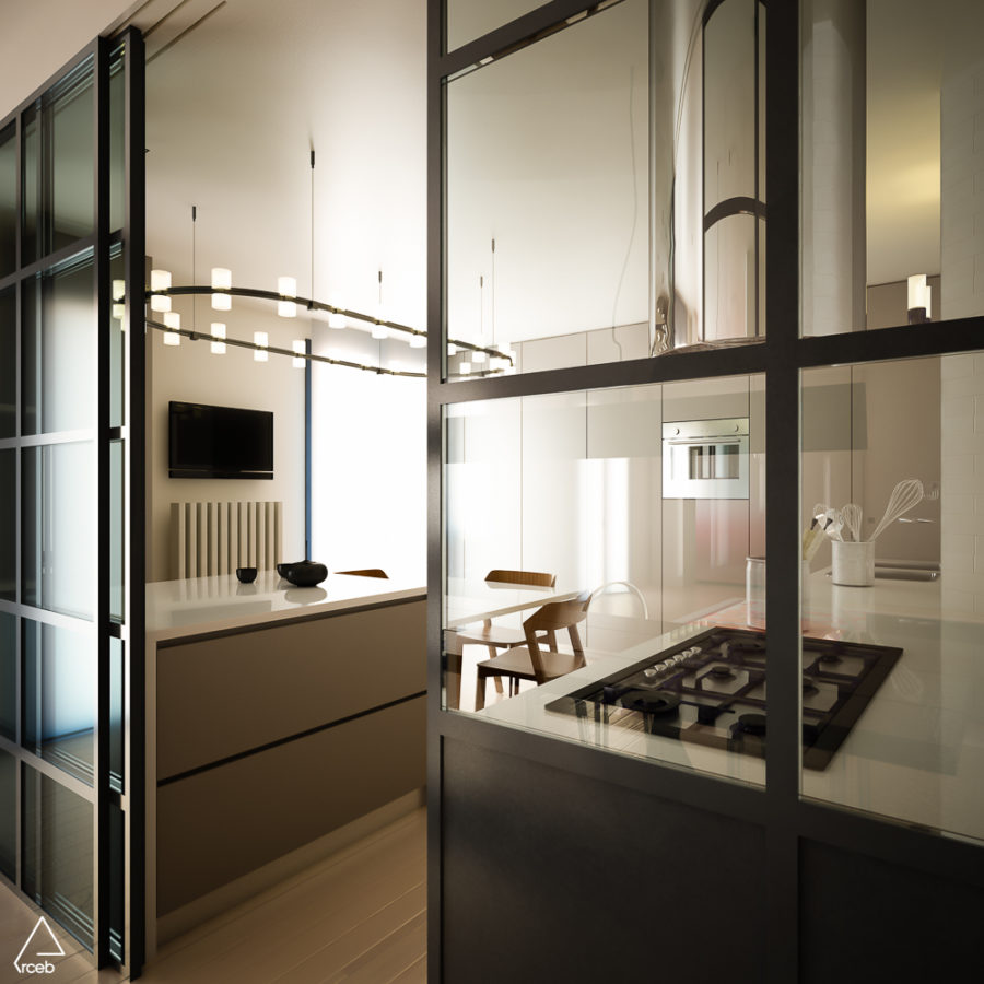 Una cucina vintage contemporanea