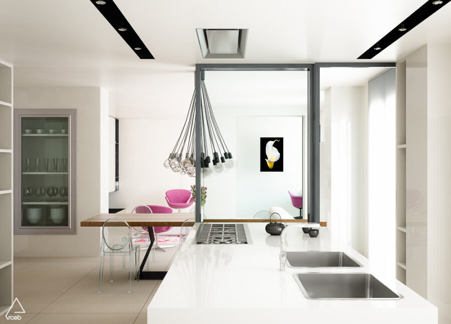 A bright living with a studio – WIP