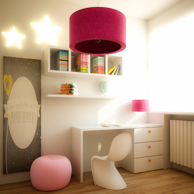 Render Interni - Scrivania cameretta