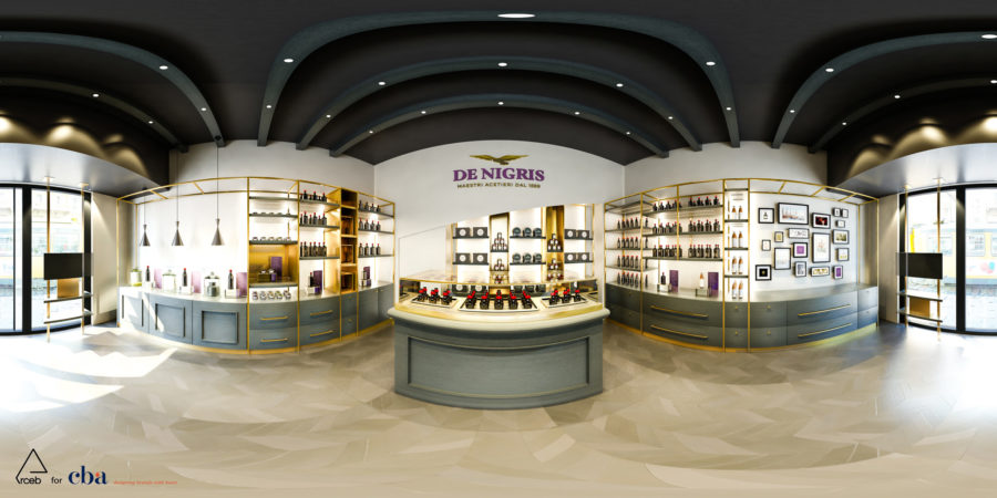 De Nigris Rebranding – Modellazione 3D e Render per due nuovi punti vendita