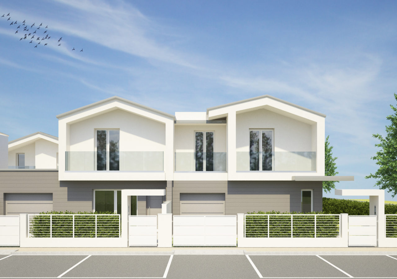 Render casa moderna - Santarcangelo di Romagna -render di progetto nuova costruzione